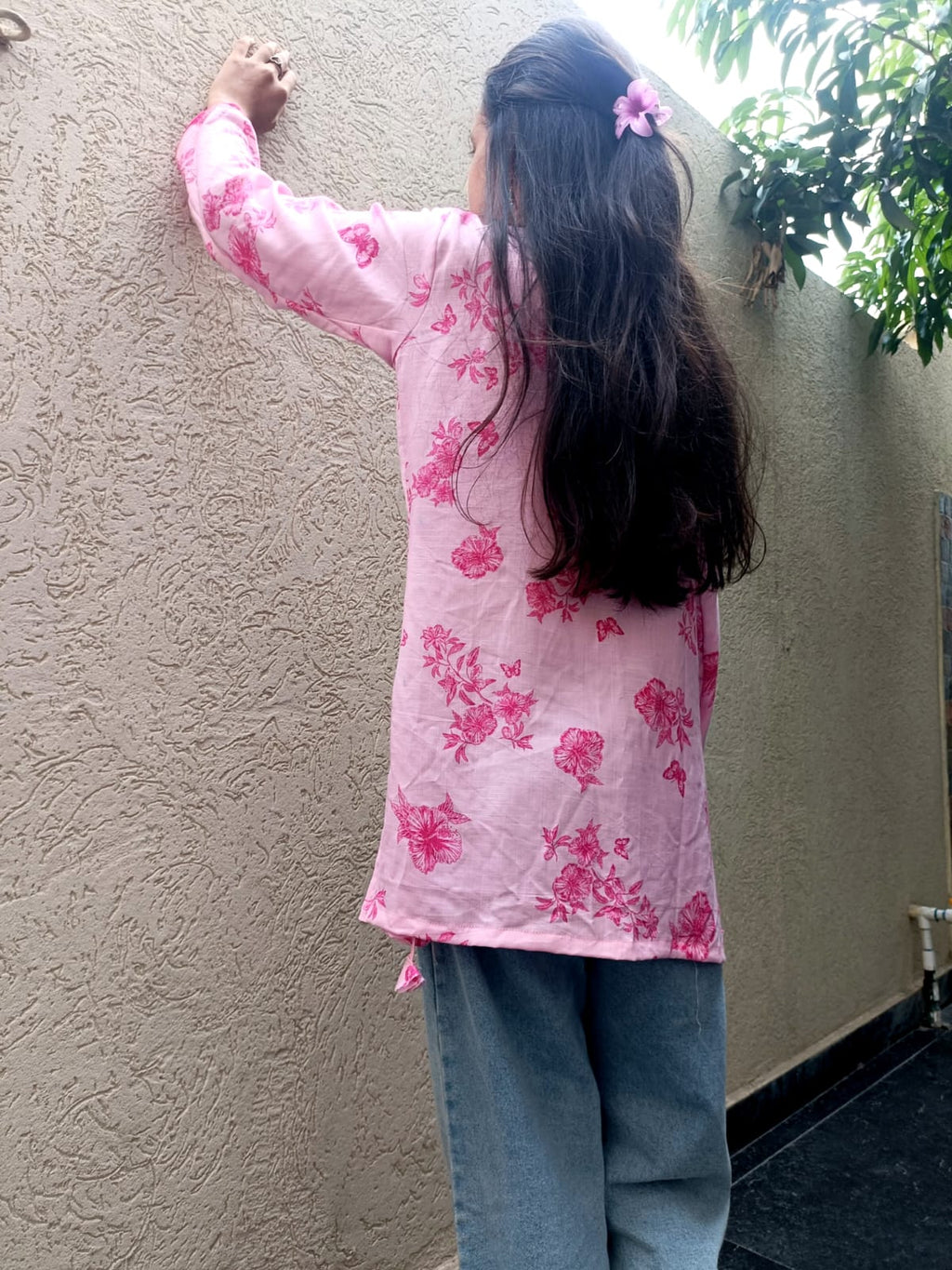 GULBAHAR _ Soft cotton kurti / Full sleeves / V_neck..